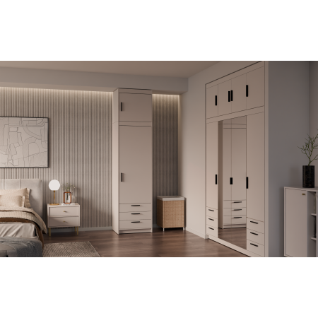 Nadstawka na szafę TRINO 1D 60 cm Pawlacz beż piaskowy